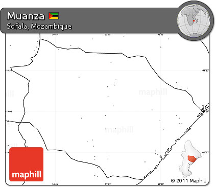 Blank Simple Map of Muanza, no labels