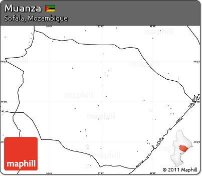 Blank Simple Map of Muanza, no labels