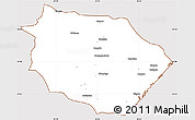 Classic Style Simple Map of Muanza, cropped outside