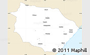Classic Style Simple Map of Muanza, single color outside