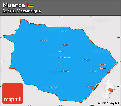 Political Simple Map of Muanza, cropped outside