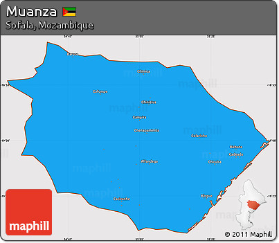 Political Simple Map of Muanza, cropped outside