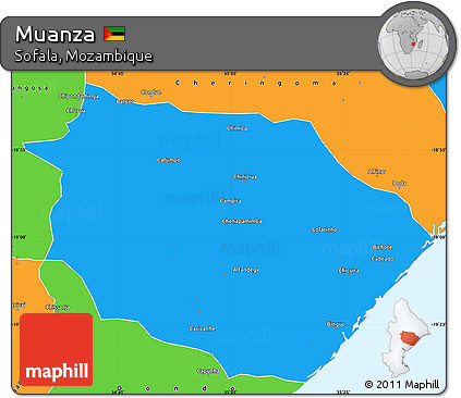 Political Simple Map of Muanza