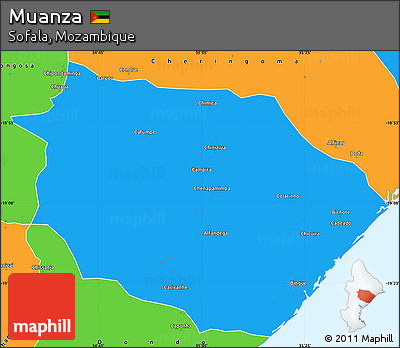 Political Simple Map of Muanza