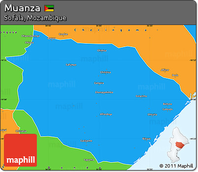 Political Simple Map of Muanza