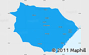 Political Simple Map of Muanza, single color outside