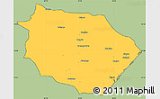 Savanna Style Simple Map of Muanza, cropped outside