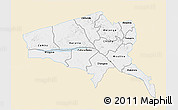 Classic Style 3D Map of Tete, single color outside