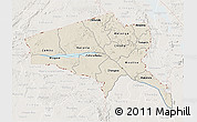 Shaded Relief 3D Map of Tete, lighten
