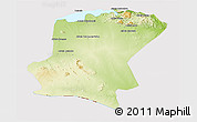Physical 3D Map of Cahora Bassa, cropped outside