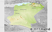Physical 3D Map of Cahora Bassa, desaturated
