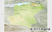 Physical 3D Map of Cahora Bassa, semi-desaturated