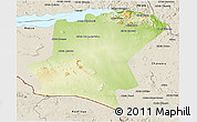 Physical 3D Map of Cahora Bassa, shaded relief outside