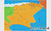 Political 3D Map of Cahora Bassa