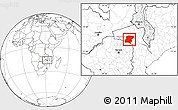 Blank Location Map of Cahora Bassa