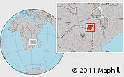 Gray Location Map of Cahora Bassa