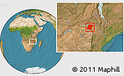 Satellite Location Map of Cahora Bassa