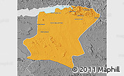 Political Map of Cahora Bassa, desaturated