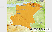 Political Map of Cahora Bassa, physical outside