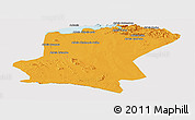Political Panoramic Map of Cahora Bassa, cropped outside