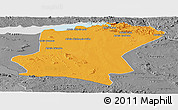 Political Panoramic Map of Cahora Bassa, desaturated