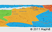 Political Panoramic Map of Cahora Bassa