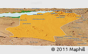 Political Panoramic Map of Cahora Bassa, satellite outside