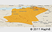 Political Panoramic Map of Cahora Bassa, shaded relief outside