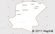 Classic Style Simple Map of Cahora Bassa, cropped outside