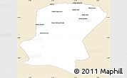 Classic Style Simple Map of Cahora Bassa, single color outside