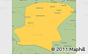 Savanna Style Simple Map of Cahora Bassa