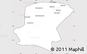 Silver Style Simple Map of Cahora Bassa, cropped outside