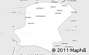 Silver Style Simple Map of Cahora Bassa