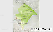 Physical 3D Map of Changara, lighten, semi-desaturated