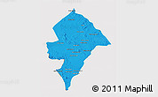 Political 3D Map of Changara, cropped outside