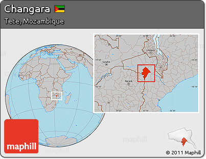 Gray Location Map of Changara