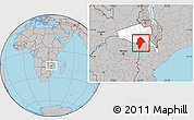 Gray Location Map of Changara, highlighted parent region