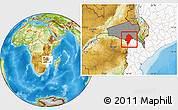 Physical Location Map of Changara, highlighted country, highlighted parent region