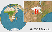 Satellite Location Map of Changara, highlighted parent region