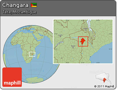 Savanna Style Location Map of Changara
