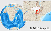 Shaded Relief Location Map of Changara, highlighted parent region