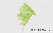 Physical Map of Changara, cropped outside