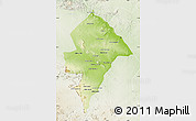Physical Map of Changara, lighten