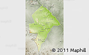 Physical Map of Changara, semi-desaturated