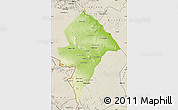 Physical Map of Changara, shaded relief outside