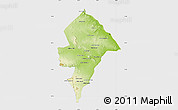 Physical Map of Changara, single color outside