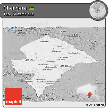 Gray Panoramic Map of Changara
