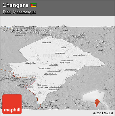 Gray Panoramic Map of Changara