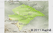 Physical Panoramic Map of Changara, semi-desaturated