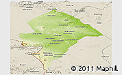 Physical Panoramic Map of Changara, shaded relief outside